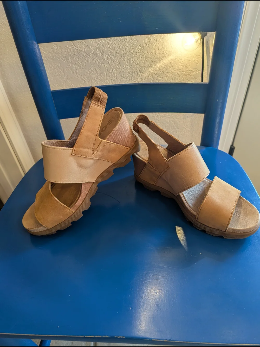 Sorel Tan Suede Wedge Sandals